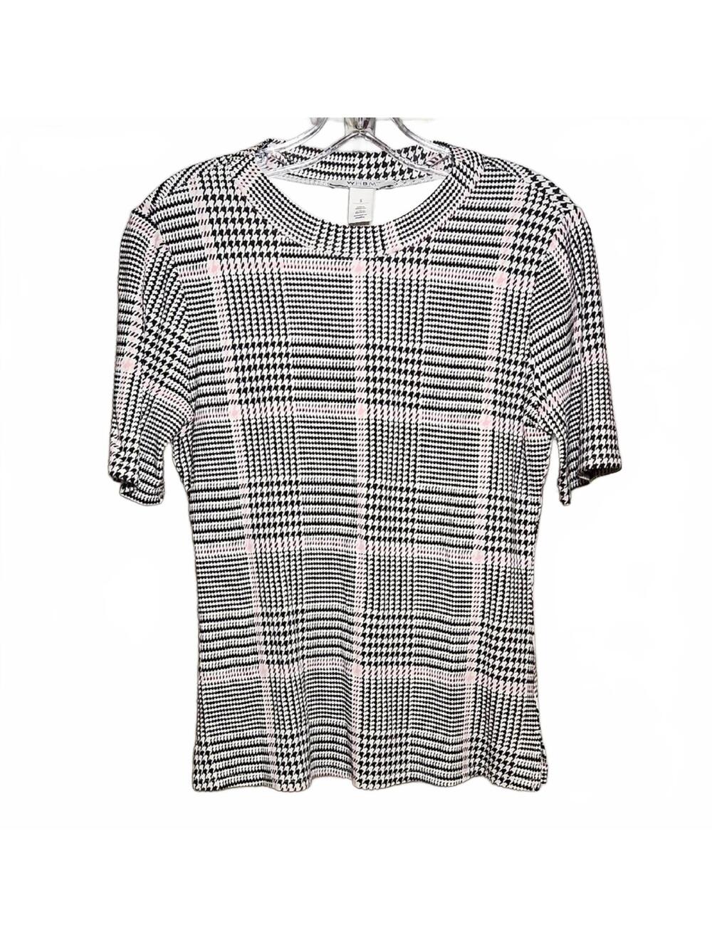 White House Black Market | Plaid Short Sleeve Top | S